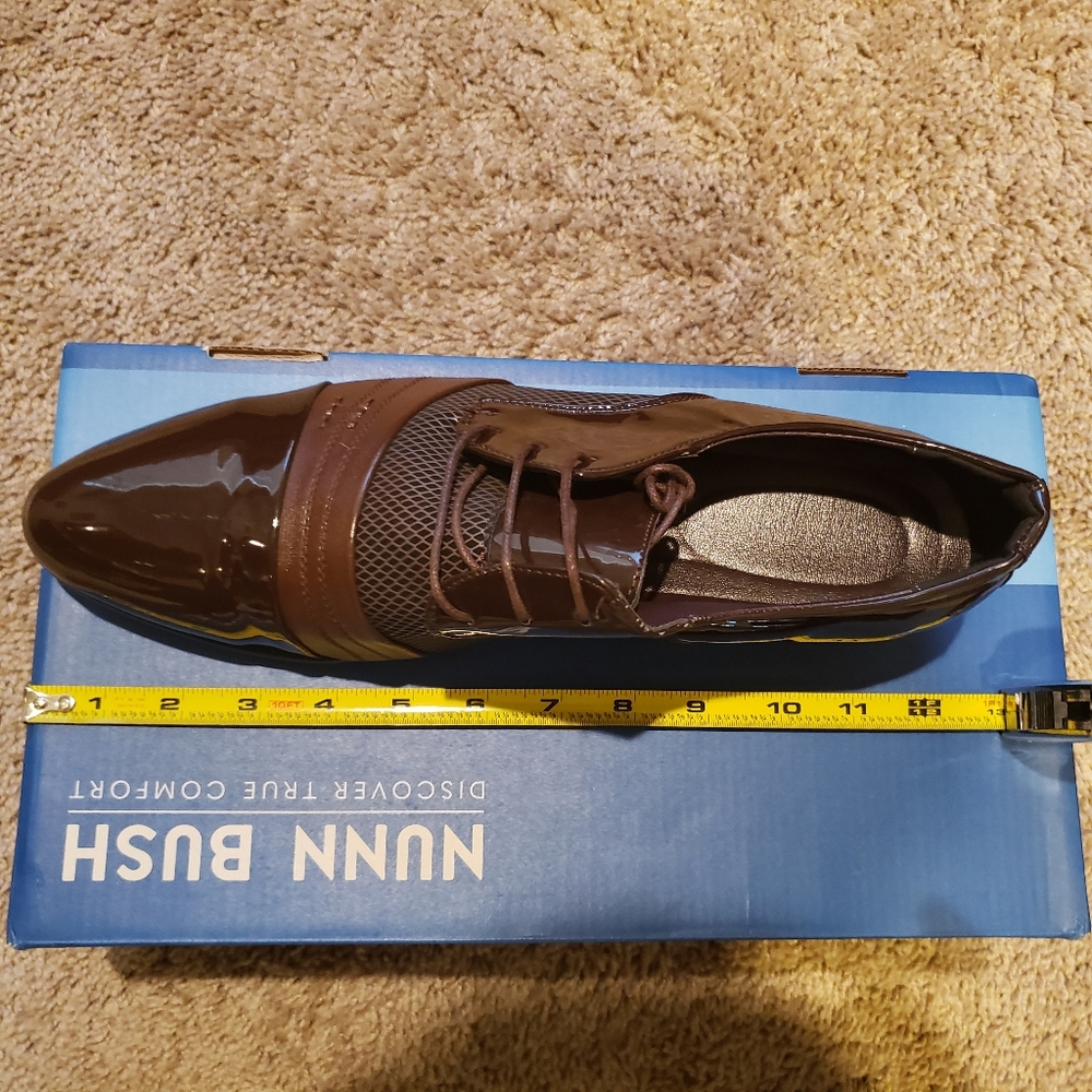 Size 11, never worn, Nunn Bush,  brown colored dress shoes.